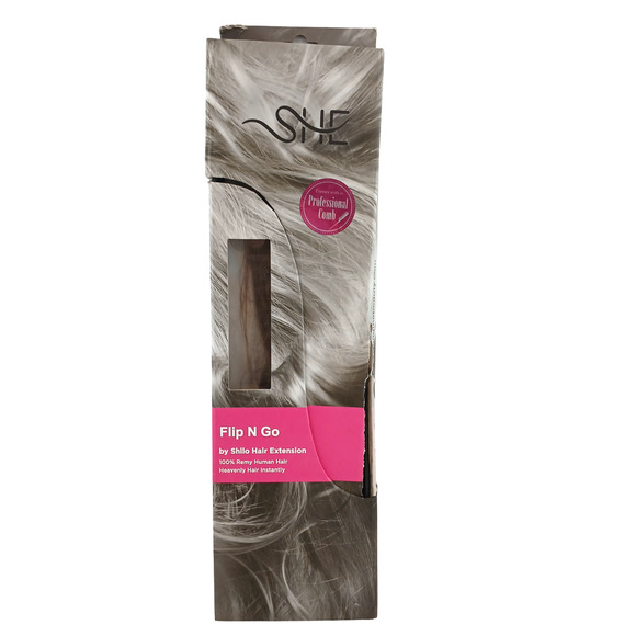 SHE Flip N Go Hair Extension 16-18" – 100% Remy Human Hair #6/24 – Brown - Picture 1 of 5